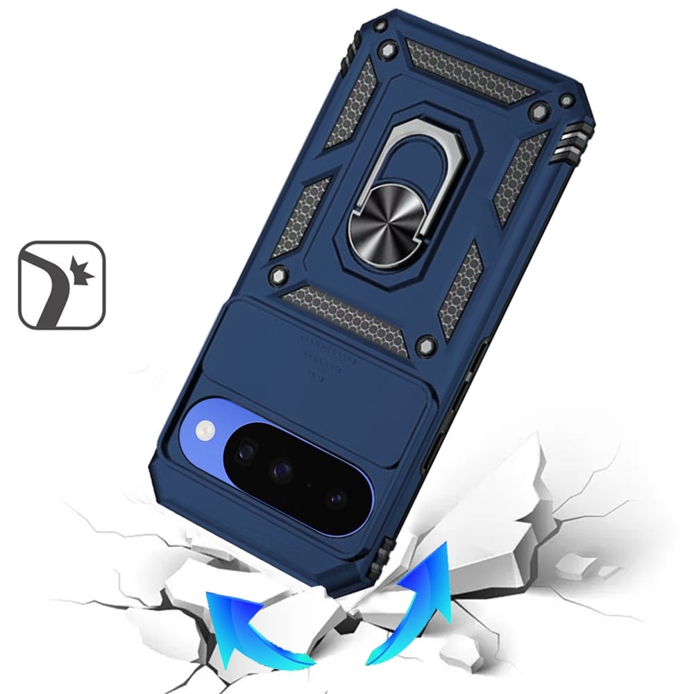 Phone Case for Google Pixel 11 / 11 Pro Shockproof Magnetic Ring Stand Camera Guard Rugged Grip Anti Slip Heavy Duty Hybrid Armor Durable Matte Cover