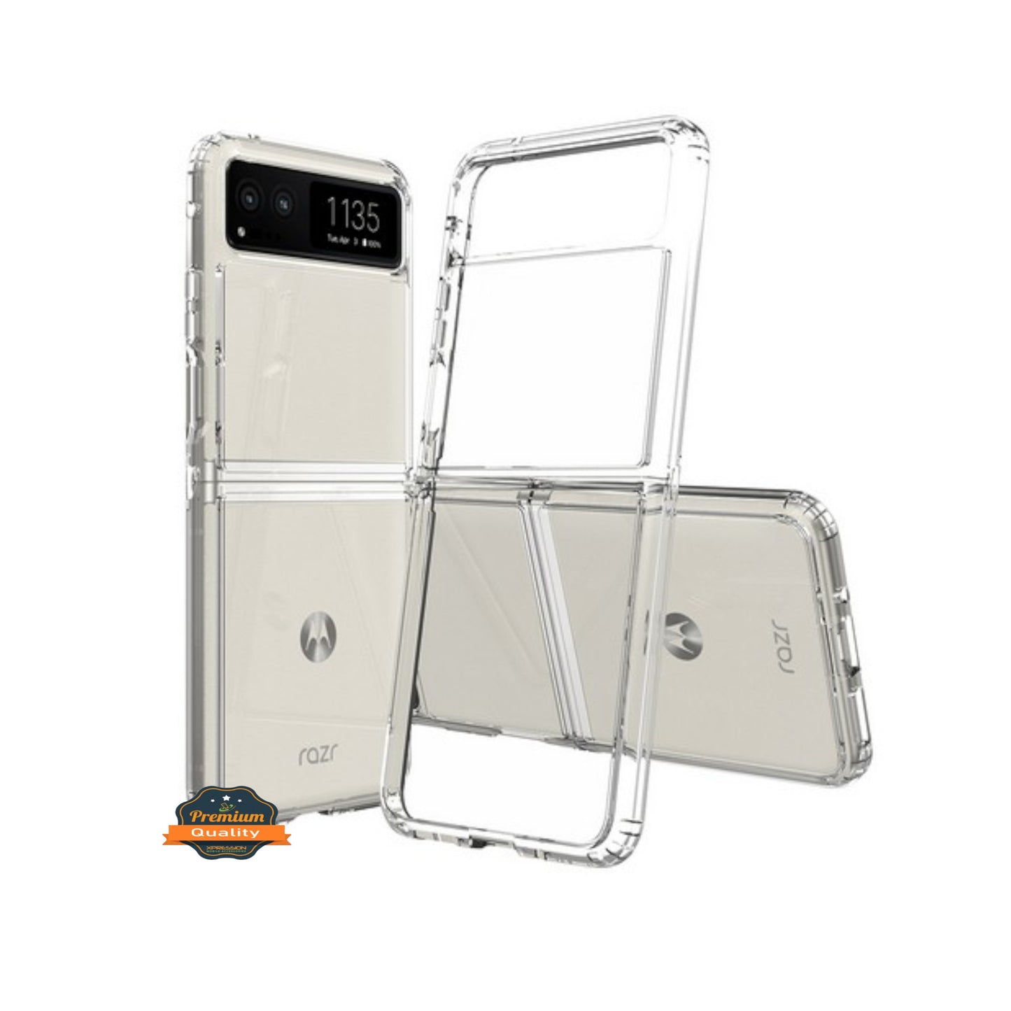 Phone Case Cover for Motorola Razr Ultra 2026 Acrylic Hybrid Clear Hard Back Cover Slim Thin Fit TPU Hard PC with Frame Bumper Protection Cover Transparent