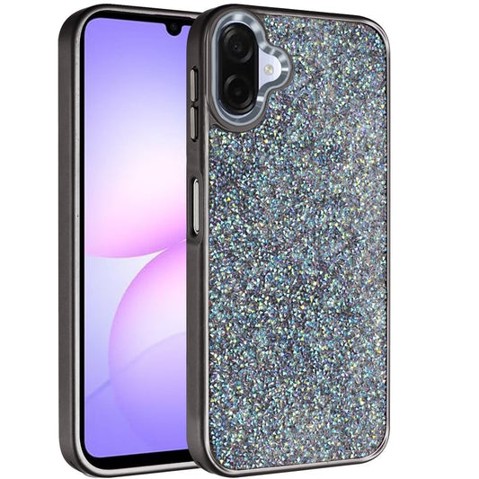 Phone Case Cover for Samsung Galaxy A07 4G Crystal Sparkle Diamond Glass Full Mini Glitter Bling Frame TPU Hybrid Protective Cover