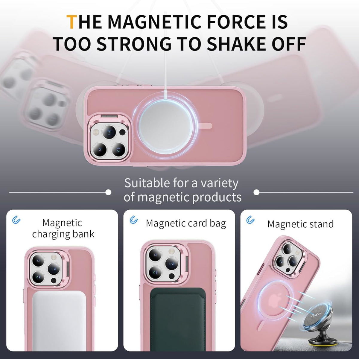 For Apple iPhone 17 AIR Clear Back Hybrid with MagSafe Compatible Metal Camera Stand Colorful Bumper Frame Shockproof Case Cover