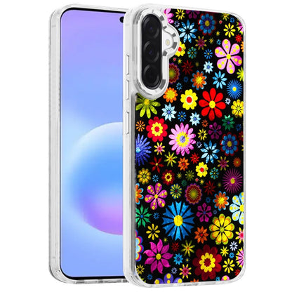 Phone Case for Samsung Galaxy A57 Luxury Glitter Epoxy Design Chrome Metallic Edge Shockproof Protective Stylish Fashion Durable Slim Premium Finish Cover