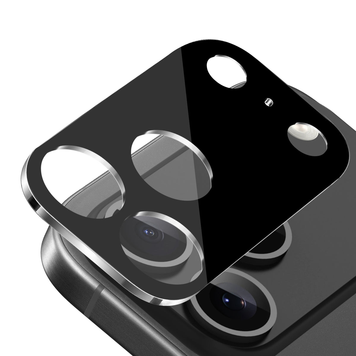 Camera Lens Protector for Apple iPhone 18 Pro Camera Lens Tempered Glass 2.5D Scratch Resistant Anti Fingerprint HD Clear Protective Color Edge Black