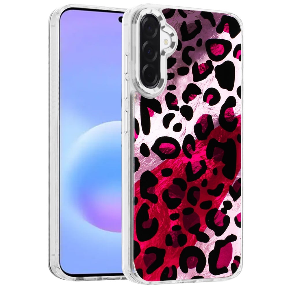 Phone Case for Samsung Galaxy A57 Luxury Glitter Epoxy Design Chrome Metallic Edge Shockproof Protective Stylish Fashion Durable Slim Premium Finish Cover
