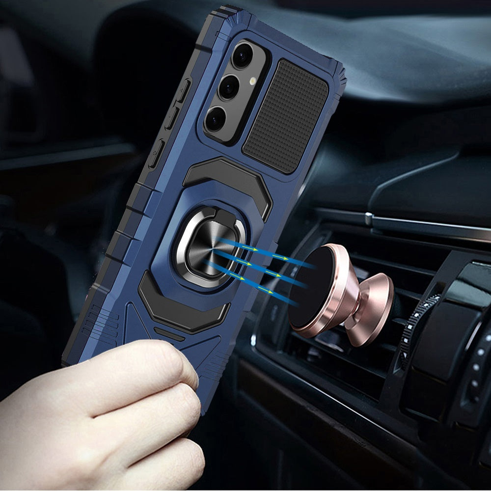 Hybrid Dual Layer with 360° Rotate Magnetic Ring Stand Holder Kickstand TPU Rugged PC Shockproof