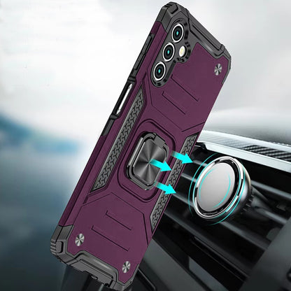 Phone Case for Samsung Galaxy A17 5G Magnetic Car Mount Hybrid Ring Stand Shockproof Rugged Grip Armor Heavy Duty Protective TPU Durable Cover Purple