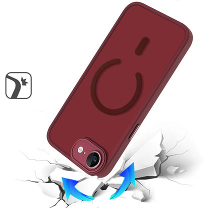 Phone Case for Apple iPhone 17E /16E Matte Frosted Magnetic Back Hybrid Hard PC Soft TPU Camera Protection Slim Shock Absorbing Anti Fingerprint Cover