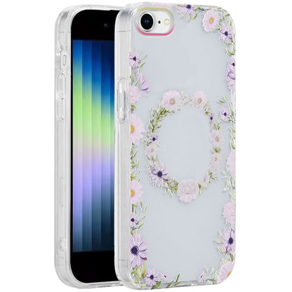 For Apple iPhone SE 3 (2022) SE/8/7 Fashion Layer Design Slim IMD TPU Protective, Shockproof Hybrid Stylish Durable Hard PC Case Cover
