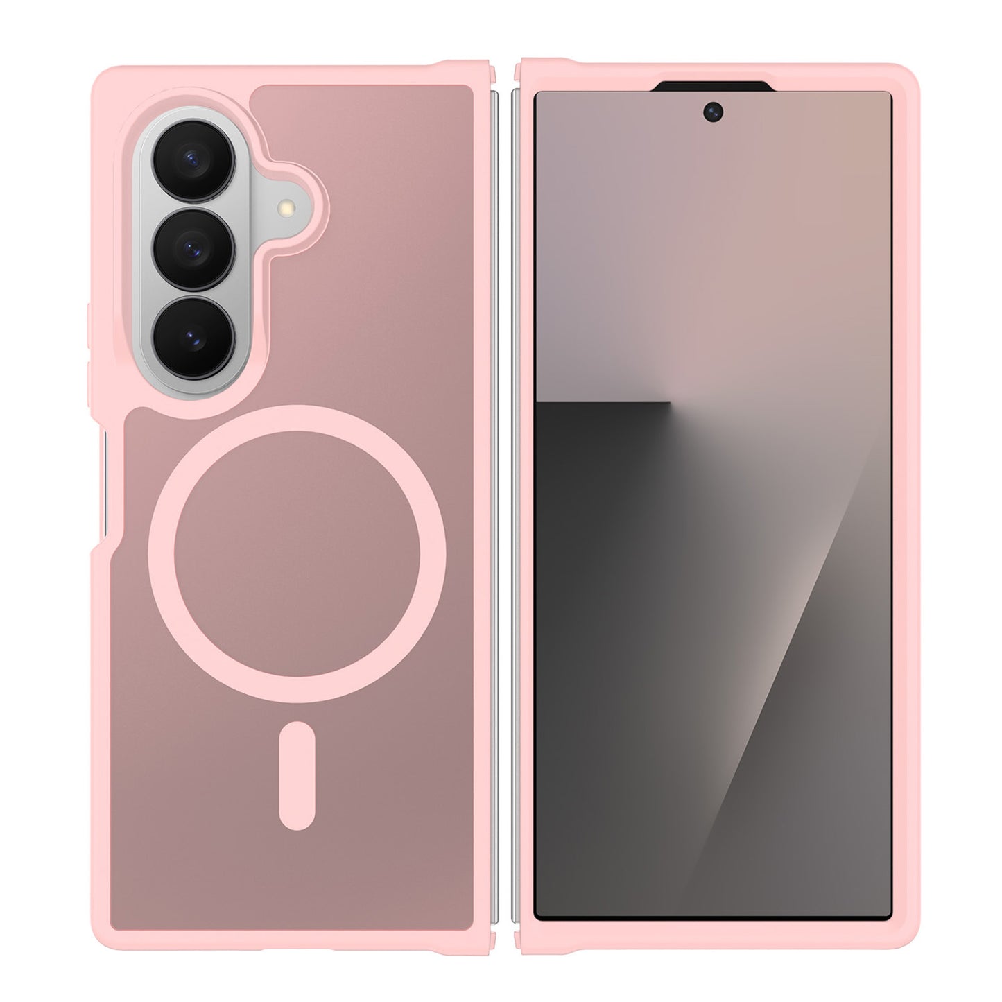 Phone Case for Samsung Galaxy Z Fold 8 Ultra Magnetic Circle Matte Hybrid Shockproof Smooth Grip Durable Camera Protection Soft Touch TPU Armor Cover