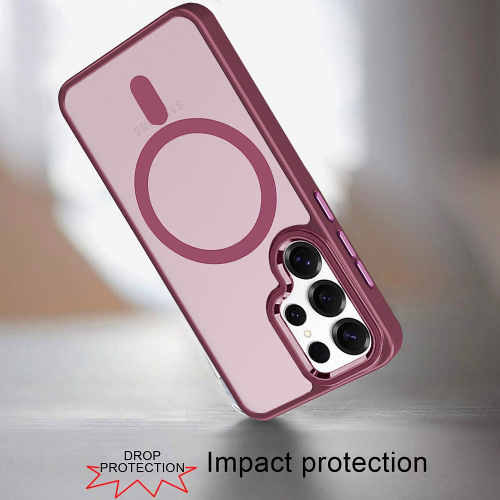 For Apple iPhone 17E /16E MagSafe Compatible Transparent Greatest Clear Acrylic with Color Frame Thick Hybrid TPU Hard Case Cover