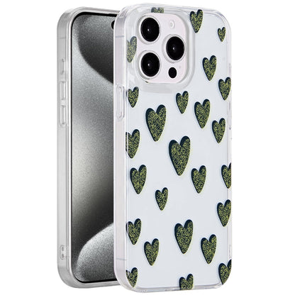 For Apple iPhone 15 Pro Max Fashion Layer Design Slim IMD TPU Protective, Shockproof Hybrid Stylish Durable Hard PC Case Cover