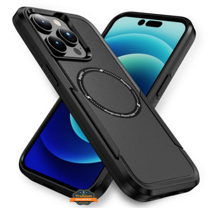 For Apple iPhone 17 Pro Max Heavy Duty Rugged & Dual-Layer Protection and Magnetic Circle Compatible with Magsafe Shockproof Case Cover