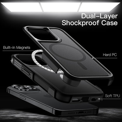 For Apple iPhone 15 Pro (6.1") Shockproof Heavy Duty Dual-Layer Rugged Magnetic Hybrid [Compatible with MagSafe]  Phone Case Cover