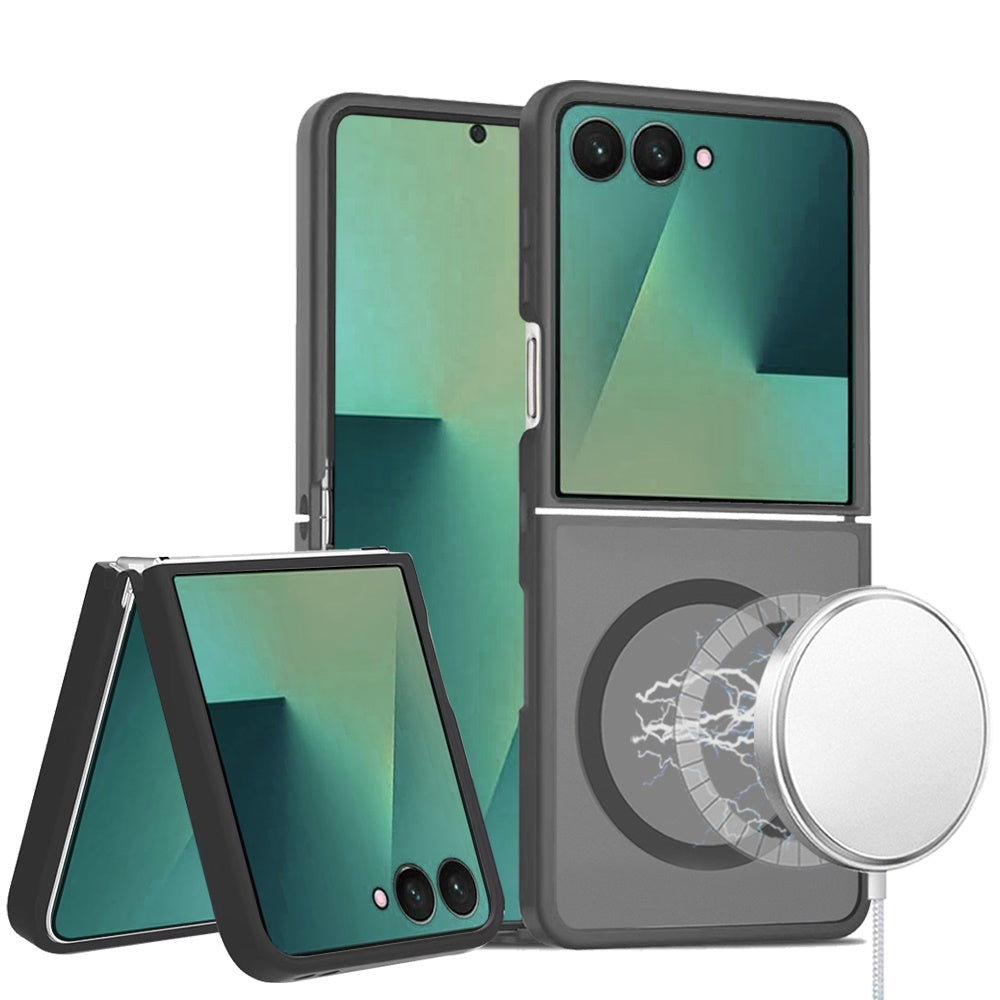 For Samsung Galaxy Z Flip 7 MagSafe Compatible Case Hybrid Soft TPU Bumper Hard Translucent Matte Back Slim Shockproof Case Cover