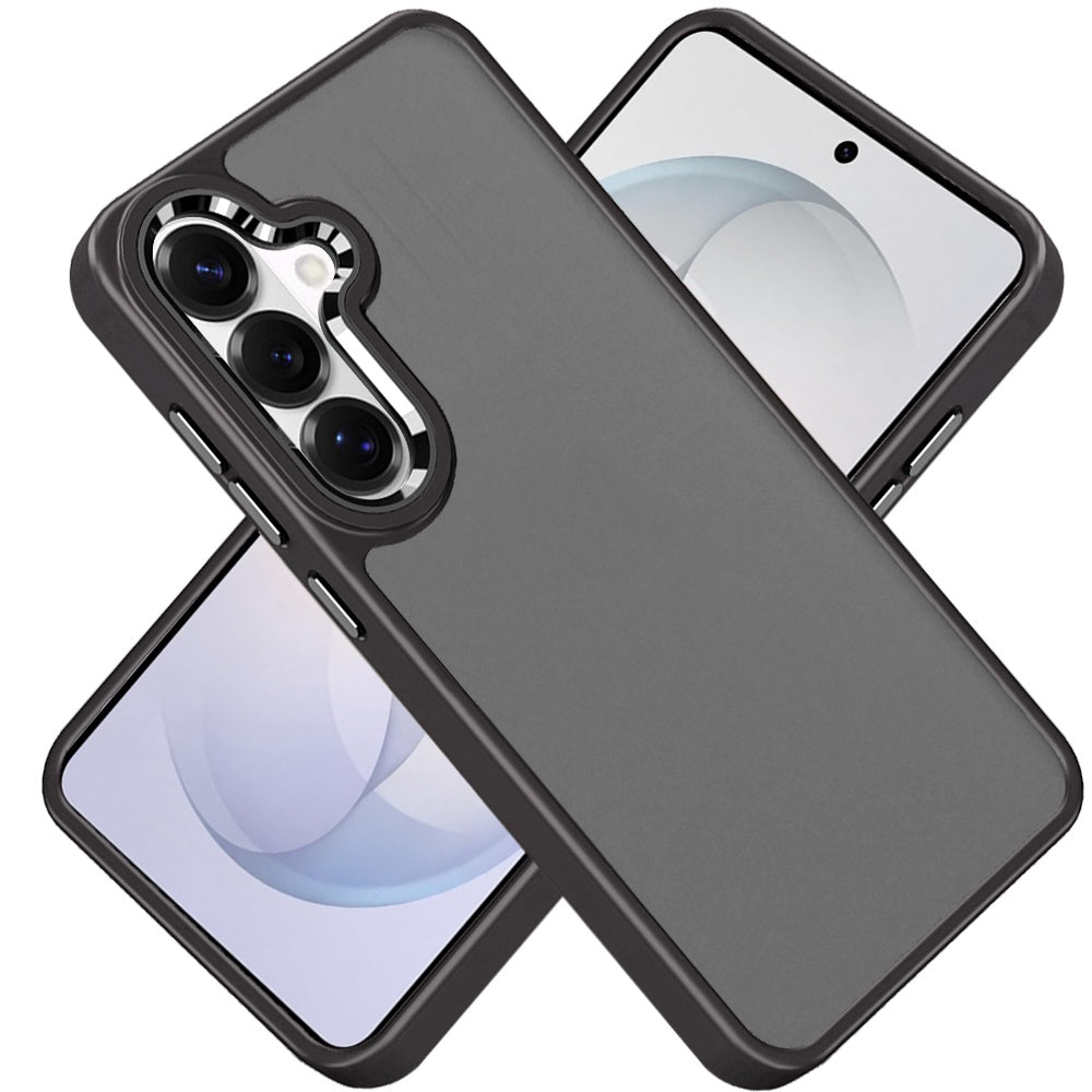 Phone Case for Samsung Galaxy S26 FE /Fan Edition Polished Acrylic Hybrid TPU Slim Shockproof Metal Button Thick Durable Grip Camera Protection Anti-Scratch Cover