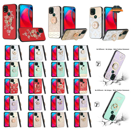 For Google Pixel 9A Diamonds 3D Fashion Bling Sparkly Glitter Ornaments Engraving Hybrid with Ring Stand Case Cover