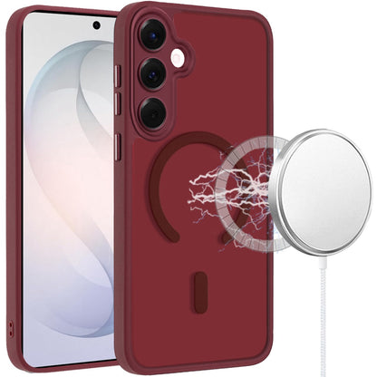 Phone Case for Samsung Galaxy S26 FE /Fan Edition Matte Frosted Magnetic Back Hybrid Hard PC Soft TPU Camera Protection Slim Shock Absorbing Anti Fingerprint Cover