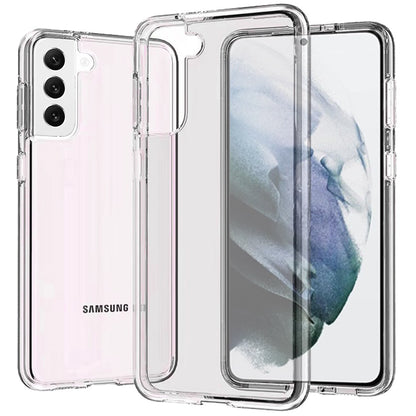 For Samsung Galaxy S21 5G Transparent Shock Absorption PC + TPU Rubber Gel Thick 3mm Hybrid Silicone Slim Fit Back Case Cover Clear