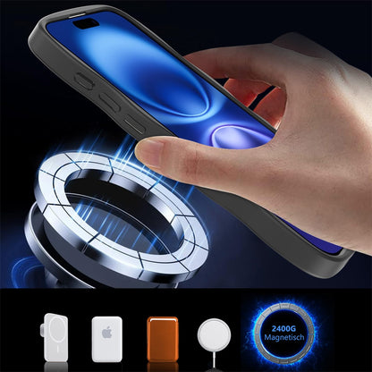 For Apple iPhone 17 (6.3") Grip Hand Magnetic Hybrid Case Shockproof Protection Matte Skin Rubber TPU + PC Case Cover