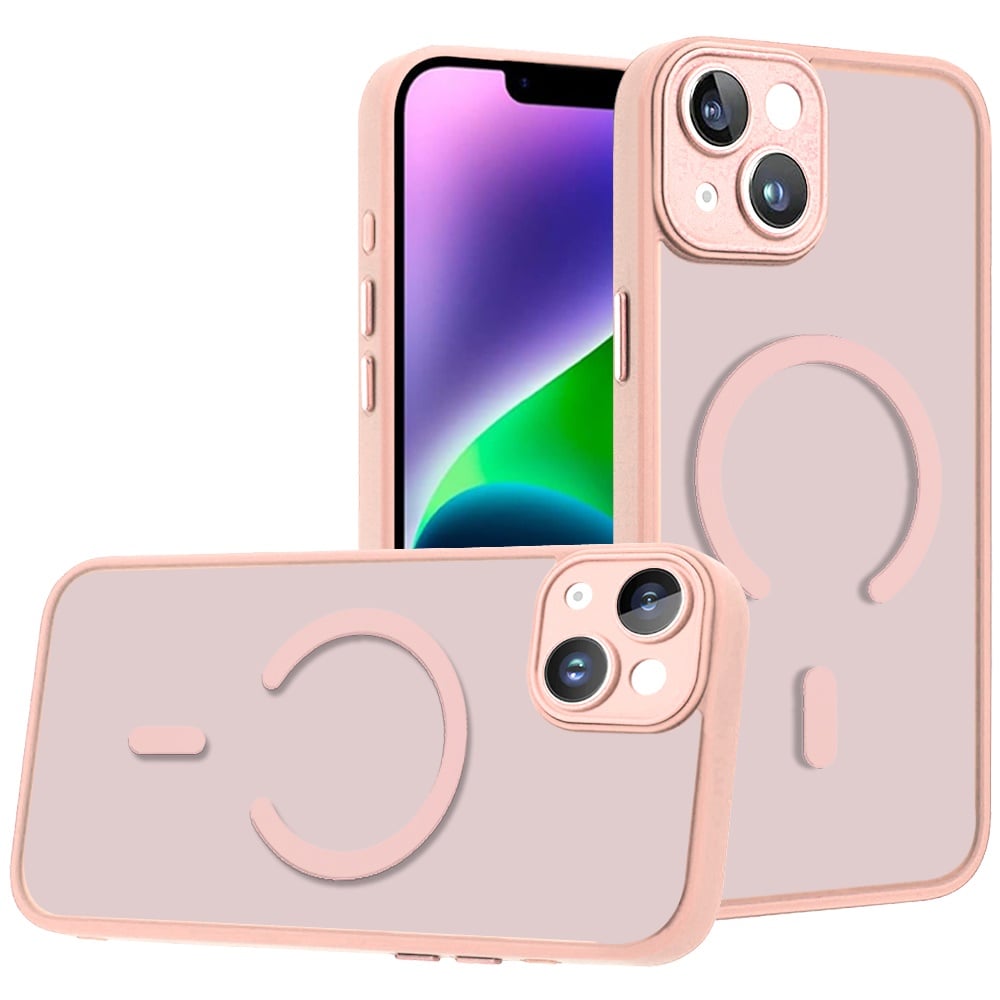 Phone Case for Apple iPhone 14 /iPhone 13 Matte Frosted Magnetic Back Hybrid Hard PC Soft TPU Camera Protection Slim Shock Absorbing Anti Fingerprint Cover