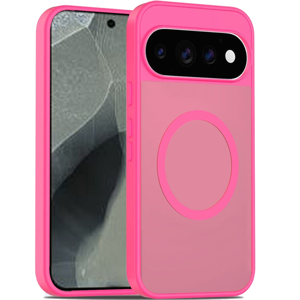 Phone Case for Google Pixel 11 Pro XL Magnetic Matte Hybrid Shockproof Smooth Grip Durable Camera Protection Anti-Slip Soft Touch TPU Armor Cover