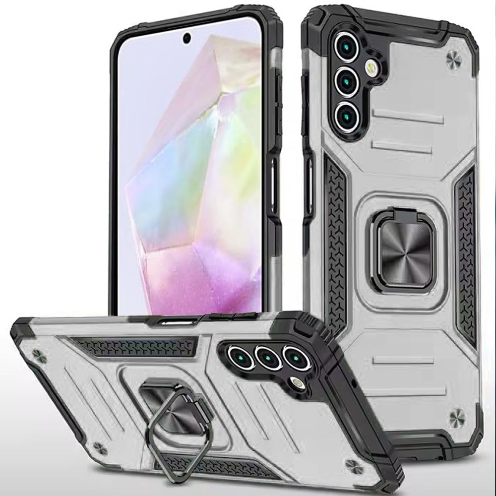Phone Case for Samsung Galaxy A56 / A36 Magnetic Car Mount Hybrid Ring Stand Shockproof Rugged Grip Armor Heavy Duty Protective TPU Durable Cover