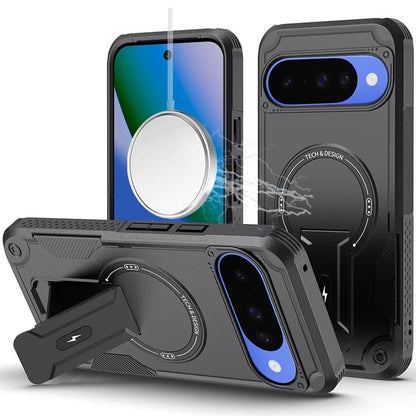 Phone Case for Google Pixel 11 /11 Pro Magnetic Kickstand Rugged Shockproof Armor Grip Anti Slip Heavy Duty Protective Matte Stand Hybrid Cover