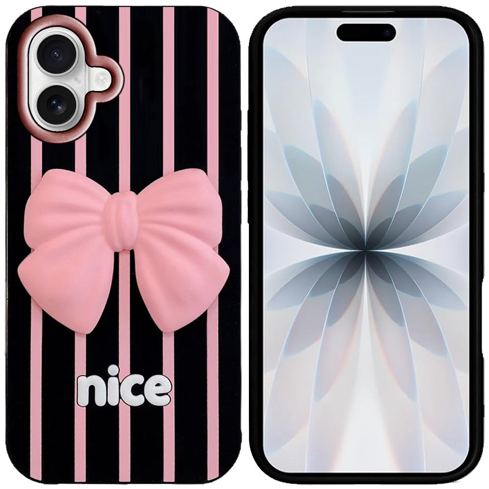 Phone Case for Apple iPhone 17 (6.3") Fashionable Silicone Textured Decorative Design Pattern Protective Rubber TPU Hybrid Protection Cover