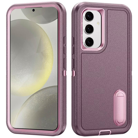 For Samsung Galaxy S25 /S24 Hybrid 3 Layers Hard 3in1 Shockproof with Kickstand Heavy Duty Hard TPU Rubber Anti-Drop Case Cover