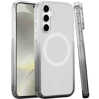 For Apple iPhone 16 Pro Transparent Two Tone Gradiant Magnetic Space [Compatible with Magsafe] Hybrid Shockproof Protective Case Cover Two Tone Smoke