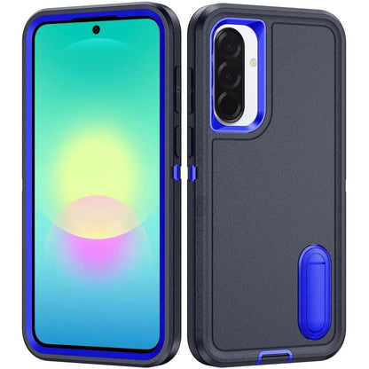 Phone Case for Samsung Galaxy A27 3in1 Tough Rugged Kickstand Shockproof Armor Grip Heavy Duty Drop Resistant Protective Hybrid Cover