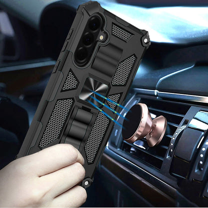 Phone Case for Samsung Galaxy A37 Built in Magnetic Hiden Kickstand Shockproof Rugged Armor Grip Hybrid Heavy Duty Anti Slip Protective Style Cover