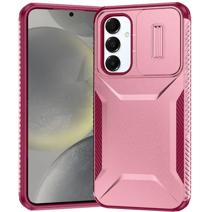 For Samsung Galaxy S25 /S24 Slim Fit Shockproof Hybrid with Slide Camera Window Covering, Rugged Tpu Silicone Hard PC Bumper Case Cover