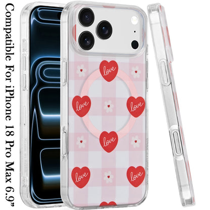 Phone Case for Apple iPhone 18 Pro Max/ iPhone 17 Pro Max Stylish Design Shockproof Magnetic Magsafe Compatible TPU IMD Print Rugged Grip Drop Protection Slim Fashion Cover