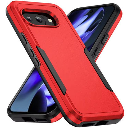 For Google Pixel 9A Heavy Duty Shockproof Dual Layer Drop Protection Tough Hybrid Rugged Rubber Armor Defend Case Cover Black