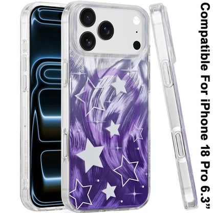 Phone Case for Apple iPhone 18 Pro/ iPhone 17 Pro Stylish Design Shockproof Magnetic Magsafe Compatible TPU IMD Print Rugged Grip Drop Protection Slim Fashion Cover