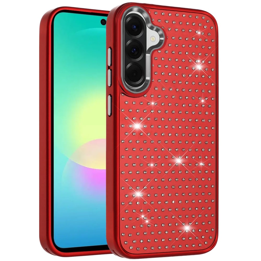 Phone Case for Samsung Galaxy A27 Luxury Diamond Bling Sparkle Chrome Metallic Edge Shockproof Durable Protective Stylish Premium Hybrid Design Cover