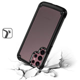 For Apple iPhone 15 Pro Max (6.7") Heavy Duty Hybrid Clear back Shield Hard PC + TPU Bumper Edge Frame Shockproof  Phone Case Cover