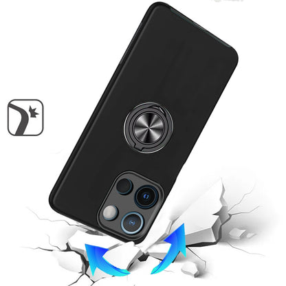 For Motorola Moto G 5G 2025 Hybrid 360 Degree Rotatable Metal Invisible Ring Stand Holder Slim Fit Magnetic Car Mount Shockproof Case Cover