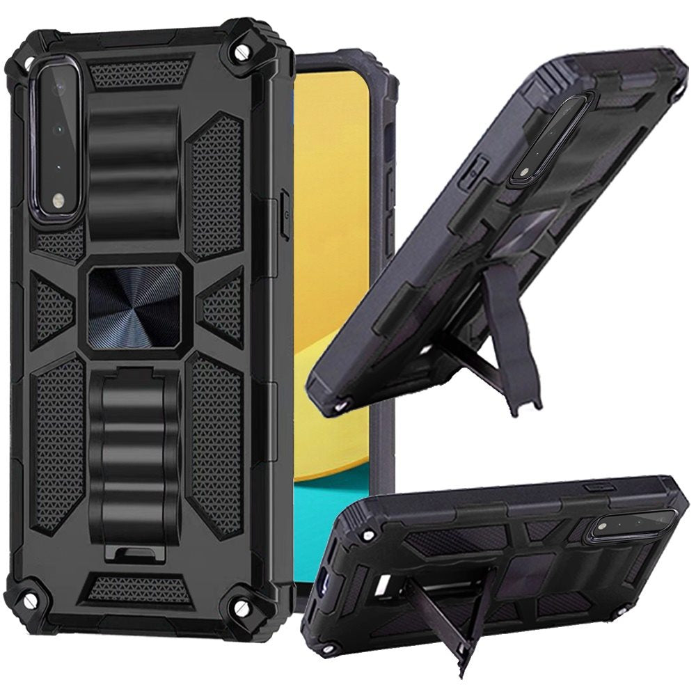 For Samsung Galaxy S25 Fan Edition /Galaxy S25 FE Hybrid Shockproof [Military Grade] Rugged Protective with Magnetic Car Mount & Invisible Stand Case Cover