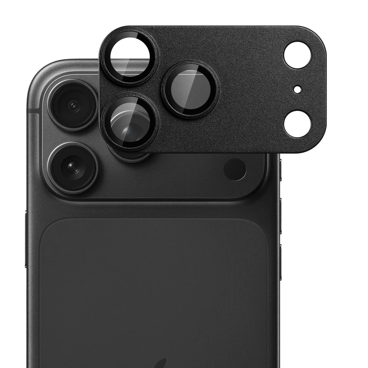 Camera Lens Protector for Apple iPhone 18 Pro Camera Lens Protector Tempered Glass Metal Frame Scratch Resistant HD Clear Precision Fit Black