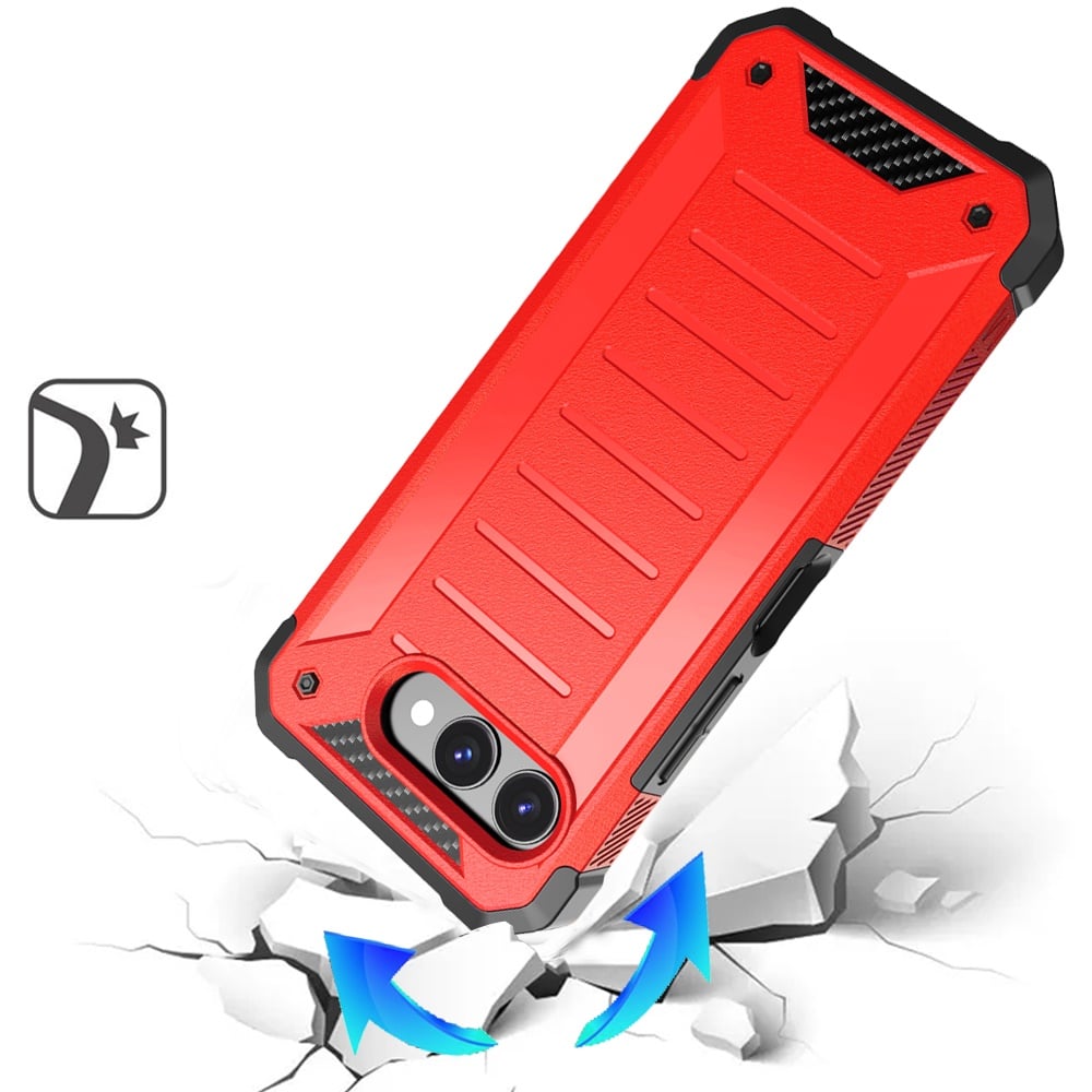Phone Case for TCL Revvl 8 Premium Tough Lined Hybrid Shockproof Rugged Dual Layer TPU Durable Impact Resistant Textured Grip Defense Cover