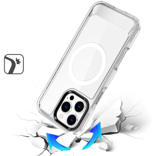 Thick Transparent Hybrid Magnetic Circle Magnetic MagSafe Compatible High Quality Minimalist Original Appearance