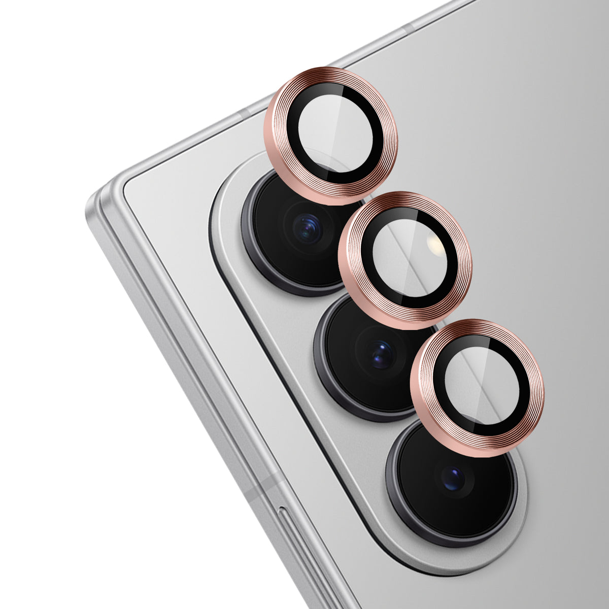 Camera Lens Protector for Samsung Galaxy Z Fold 8 Camera Lens Protector Tempered Glass Metal Frame Scratch Resistant HD Clear Precision Fit