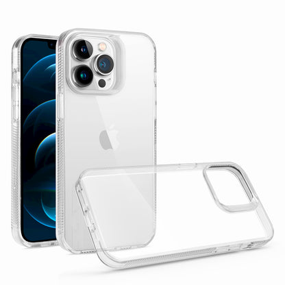 For Apple iPhone 16 (6.1") Classic Transparent Hybrid Acrylic Thick 2.0mm Rubber Gummy Hard Back PC TPU Frame Case Cover Clear