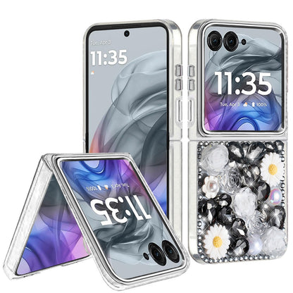 Full Bling Rhinestone Glitter Floral Luxury Hybrid Shockproof Stylish Sparkling Protective Designer Ornament