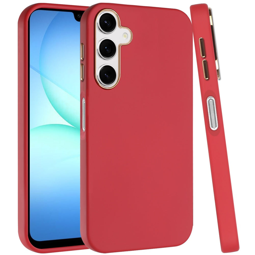 For Samsung Galaxy A17 5G Hybrid Armor Shockproof, Durable Bumper Rubber Gummy Gel Slick Hard PC Silicone TPU Case Cover