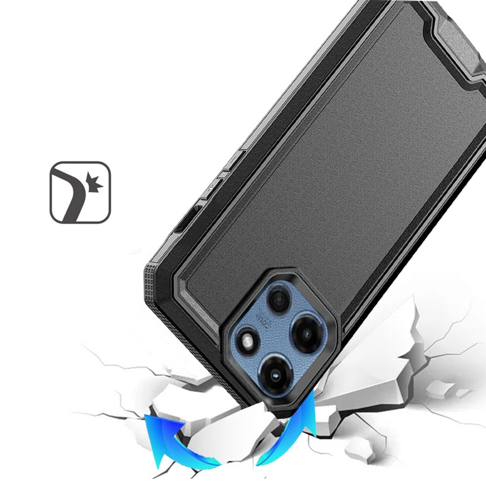 For Motorola Moto G 5G 2026/2025 Tough Modern Fused Hybrid Armor Hard PC TPU Rubber Shockproof Drop Protection Impact Case Cover