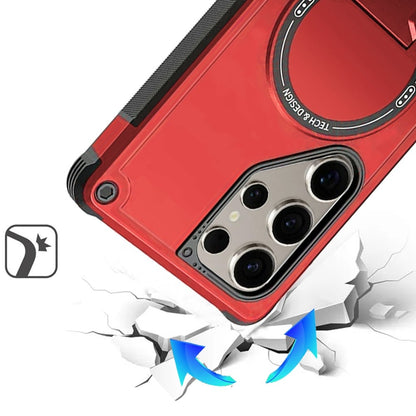 Magnetic Kickstand Rugged Shockproof Armor Grip Anti Slip Heavy Duty Protective Matte Stand Hybrid
