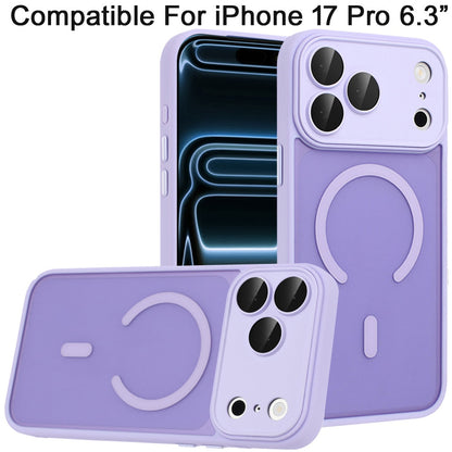 Phone Case for Apple iPhone 17 Pro (6.3") Matte Frosted Magnetic Hybrid Hard PC Soft TPU Camera Protection Slim Shock Absorbing Anti Fingerprint Cover