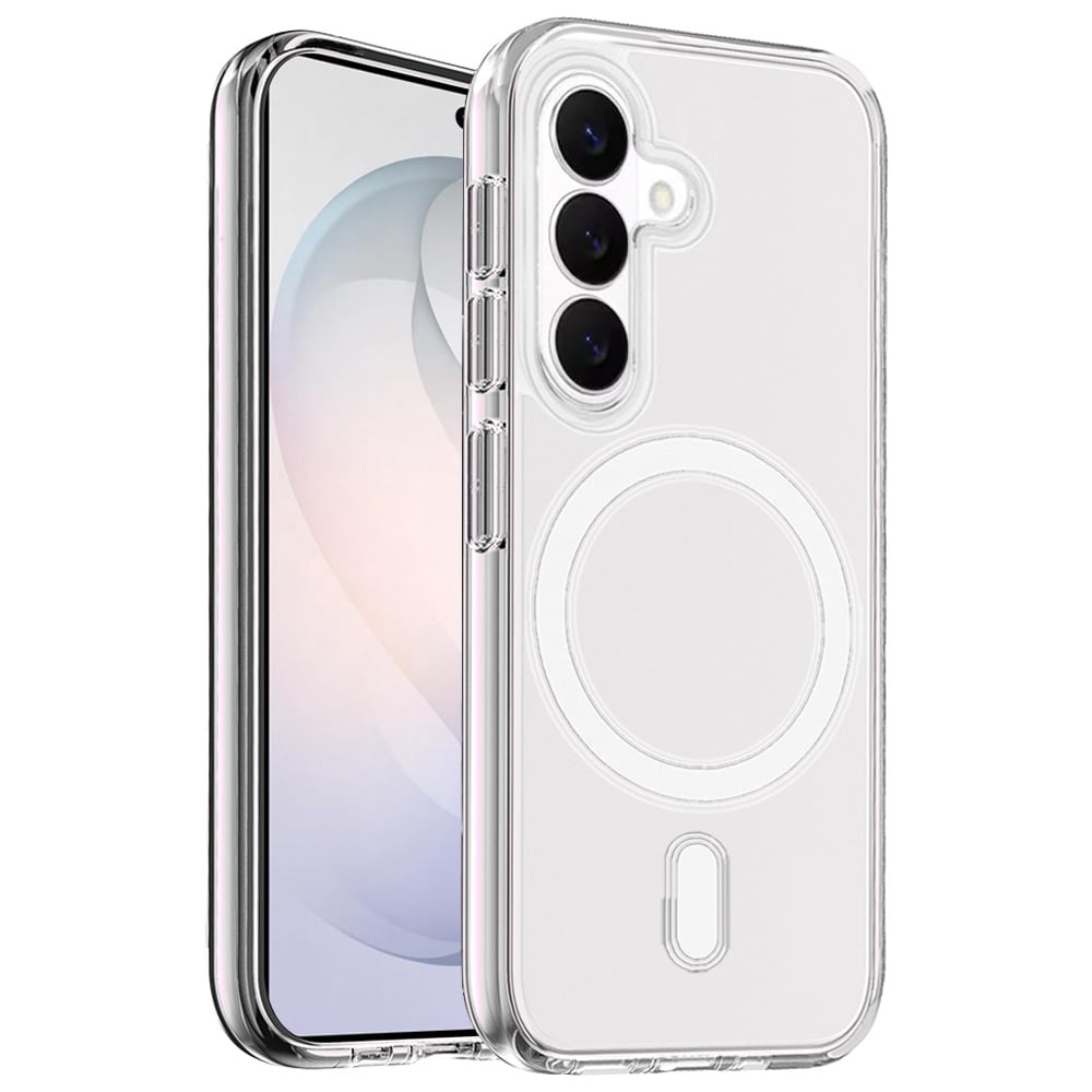 Phone Case for Samsung Galaxy S26 FE /Fan Edition Magnetic Transparent Thick 3mm Shockproof Hybrid TPU Durable Camera Protection Anti-Slip Clear Armor Cover Clear